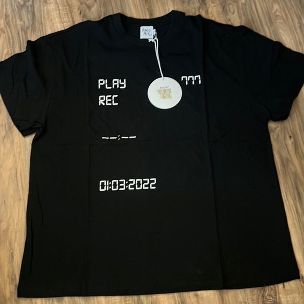 Princess Polly oversize T-shirt organic recording S/M black